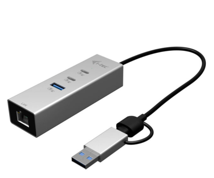 Hub USB i-tec USB-C/USB-A Metal HUB 3 - 2x USB-C 1x USB-A 2.5GLAN